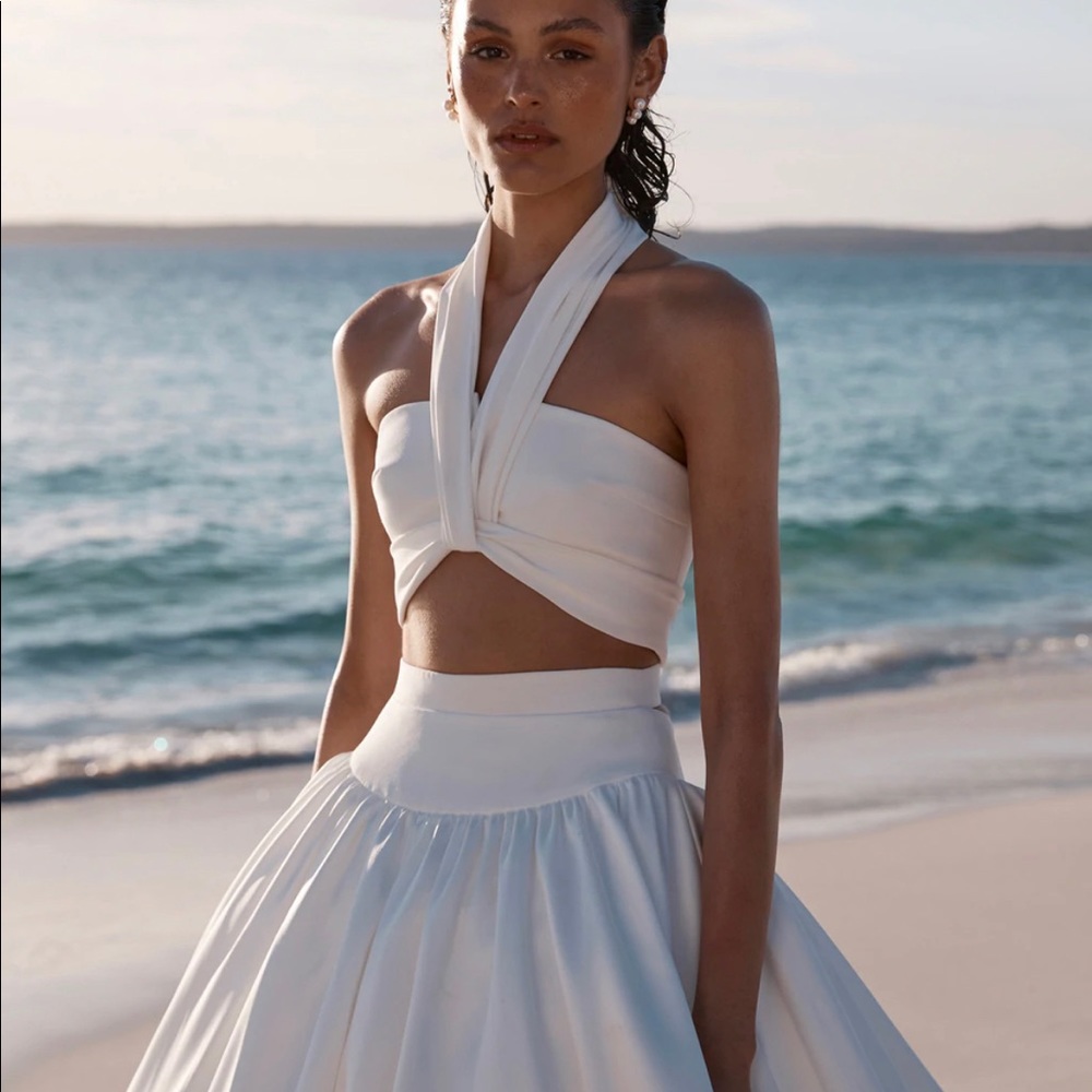 Chosen by Khya Sol Top - White Crop Top